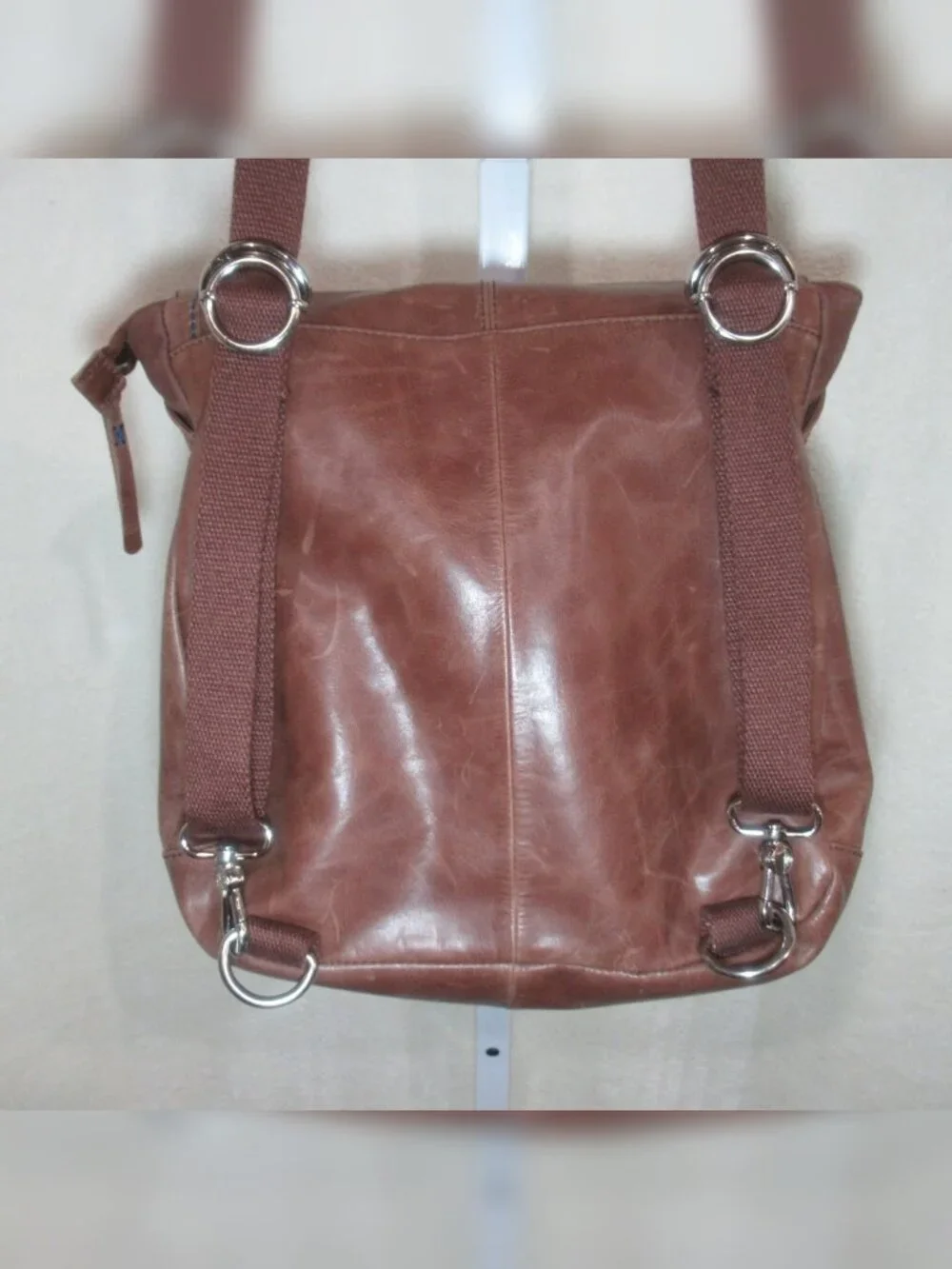 The Sak Ventura Convertible Leather Satchel Backpack Brown Blue | OS